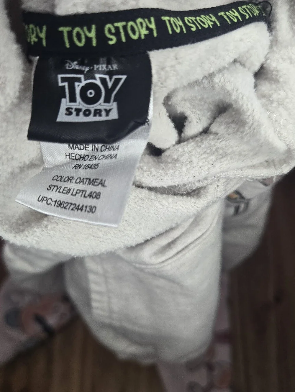 Kids Light Gray Hoodie & Sweatpants Set with Toy Character Prints